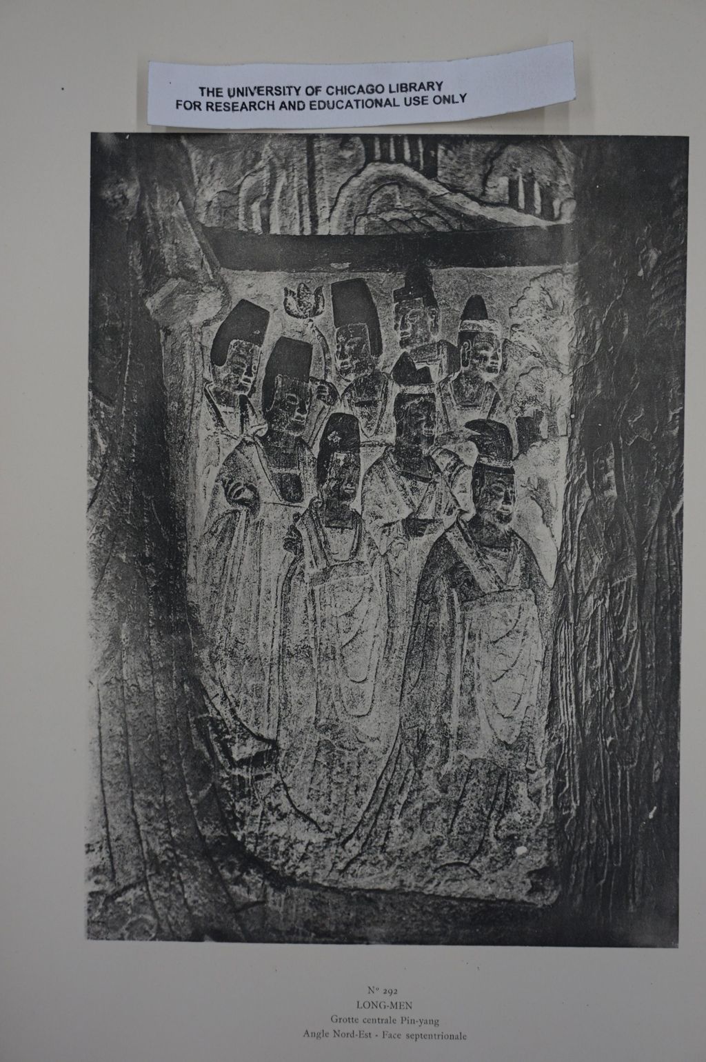 Miniature of Longmen Binyang Central Cave, northeast corner north portion, Emperor Procession relief