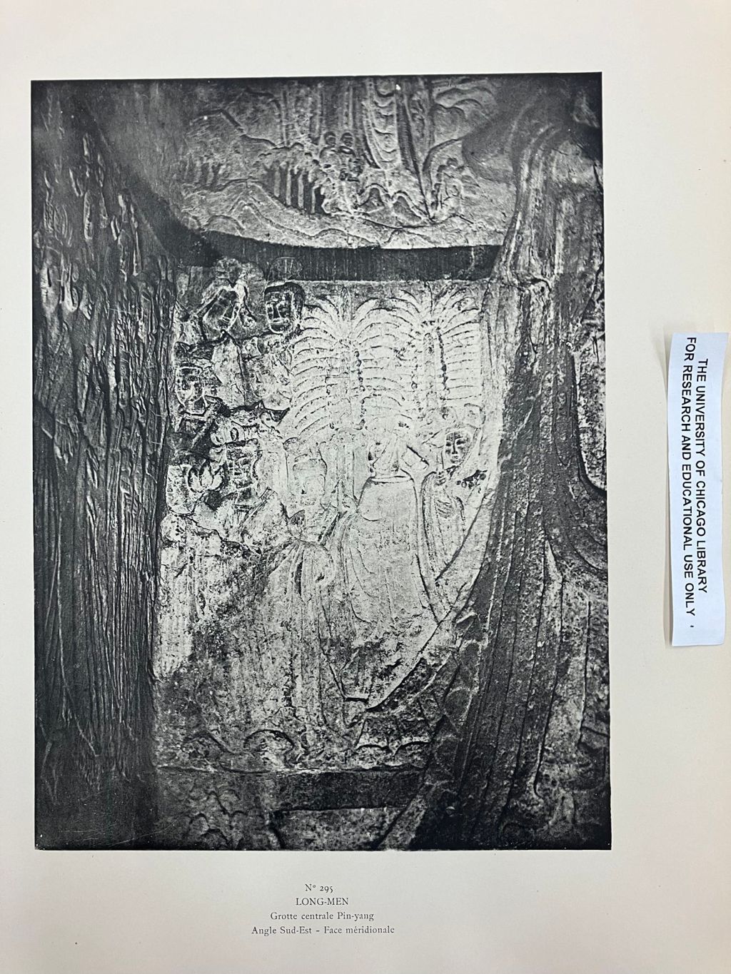 Miniature of Longmen Binyang Central Cave, southeast corner south portion, Empress Procession relief