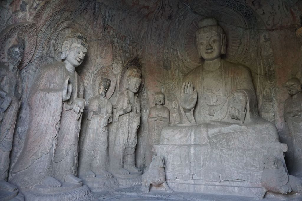 Miniature of Longmen Binyang Central Cave, south wall and central Buddha