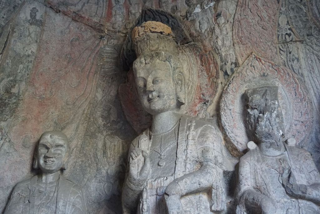 Miniature of Longmen Binyang Central Cave, north wall disciple and bodhisattvas
