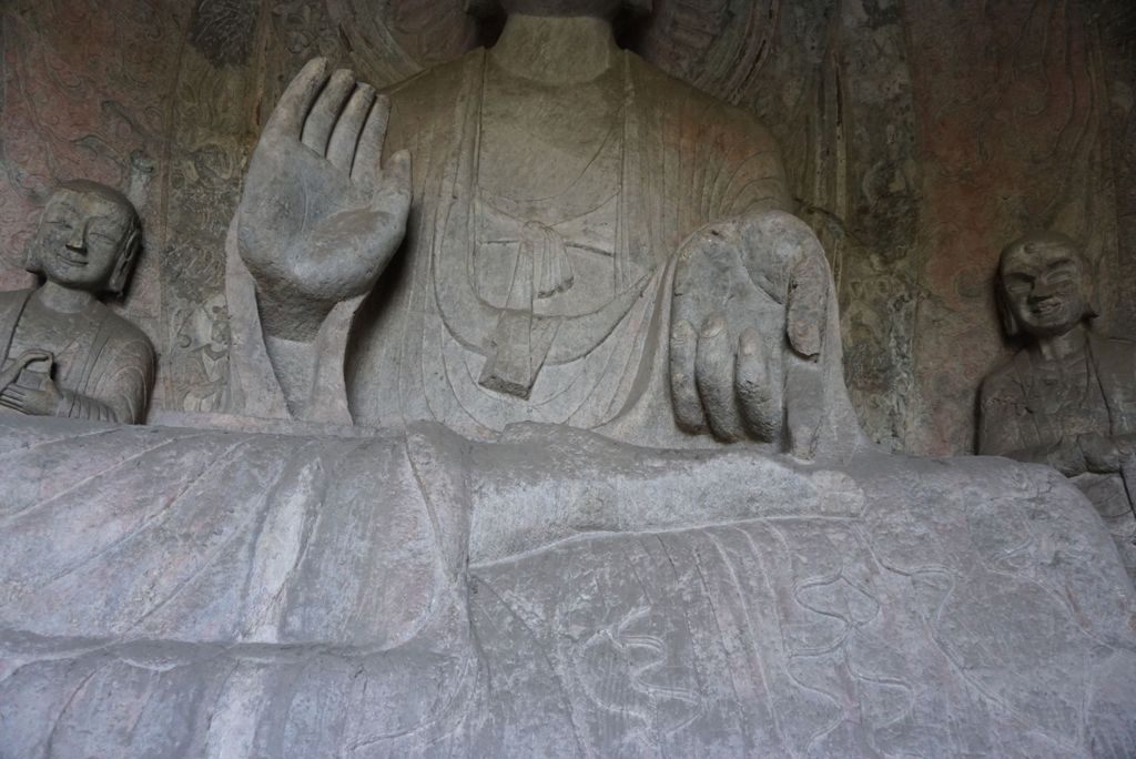 Miniature of Longmen Binyang Central Cave, central Buddha, detail