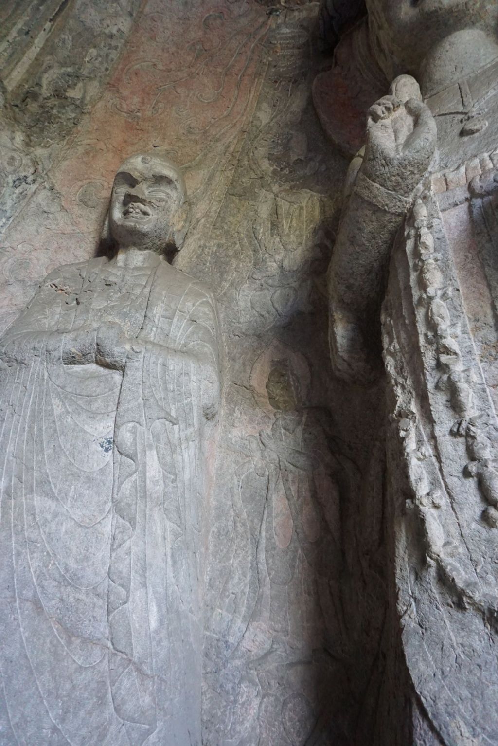 Miniature of Longmen Binyang Central Cave, north wall disciple