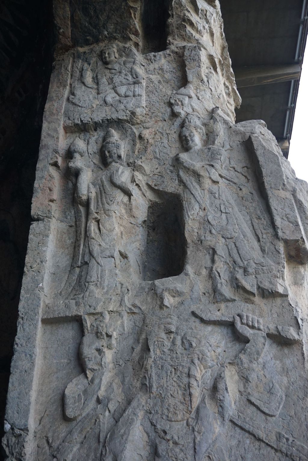 Miniature of Longmen Binyang Central Cave, entrance north side upper portion