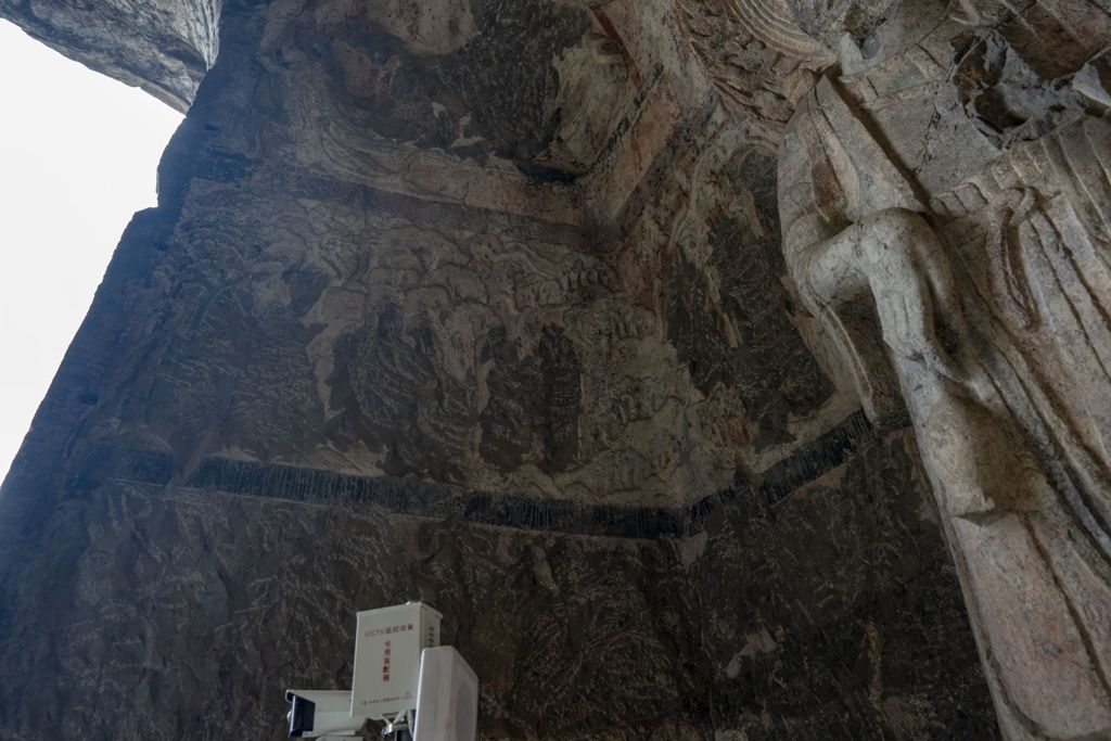 Miniature of Longmen Binyang Central Cave, southeast corner upper portion