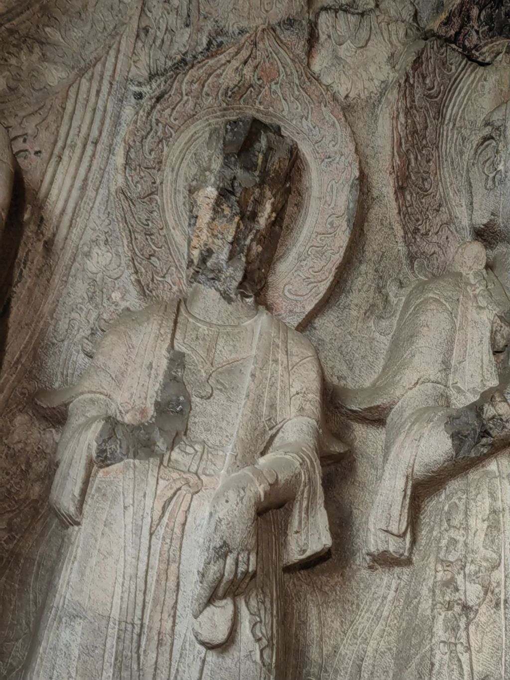 Miniature of Longmen Binyang Central Cave, south wall bodhisattva