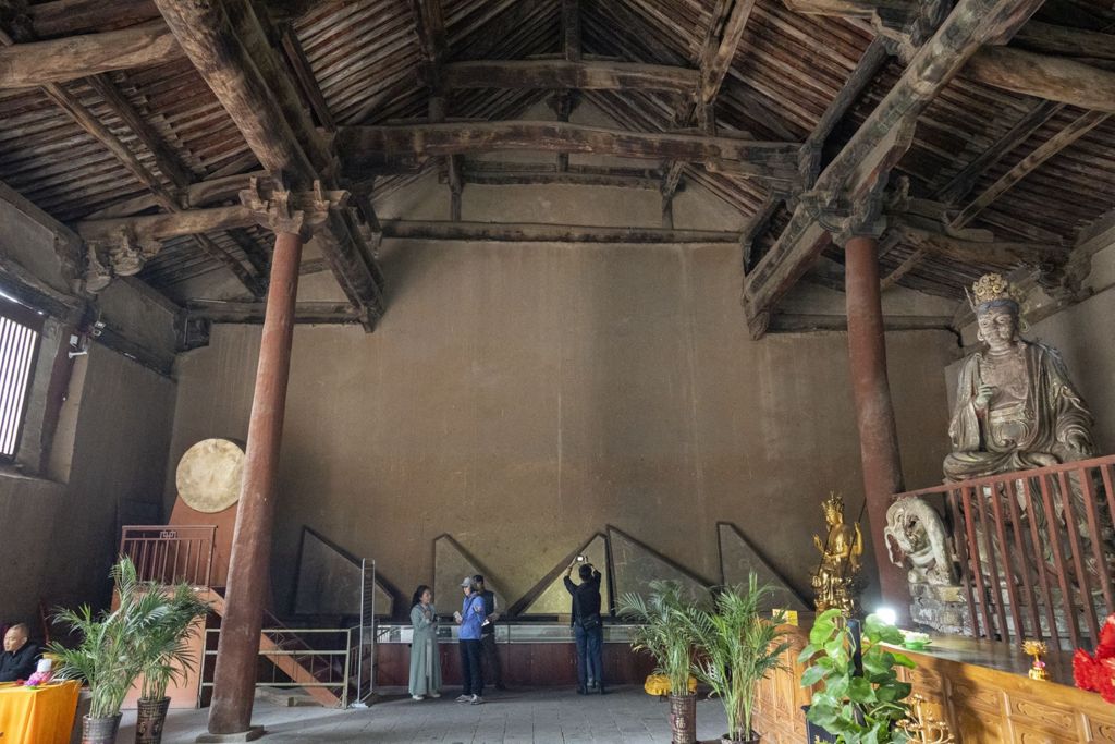 Miniature of Lower Guangsheng Temple, back hall (or Daxiong Bodian), west wall