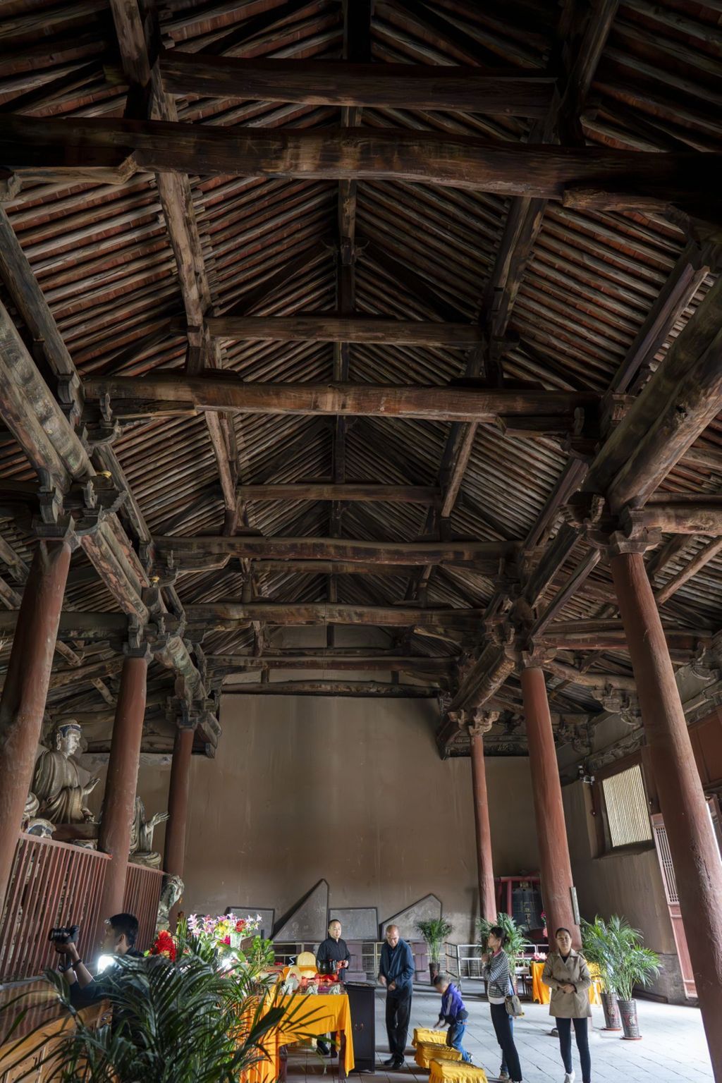 Miniature of Lower Guangsheng Temple, back hall (or Daxiong Bodian), interior