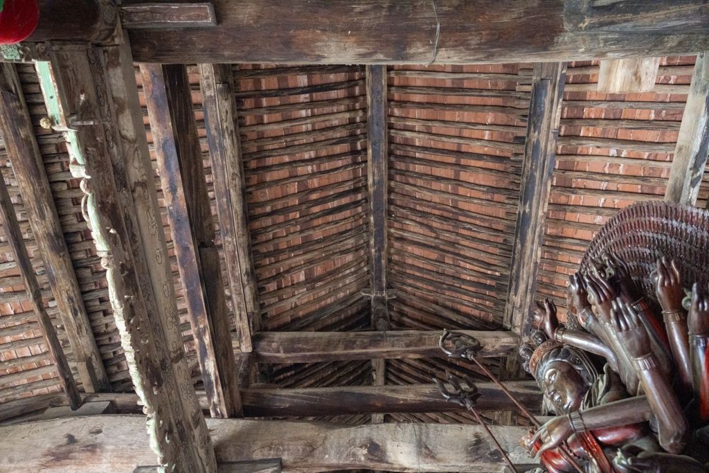 Miniature of Lower Guangsheng Temple, front hall (or former Buddha's Temple), ceiling