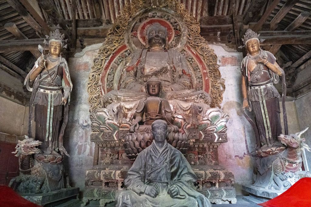 Miniature of Upper Guangsheng Temple, Amitabha Hall (or Mito Hall), seated Buddha