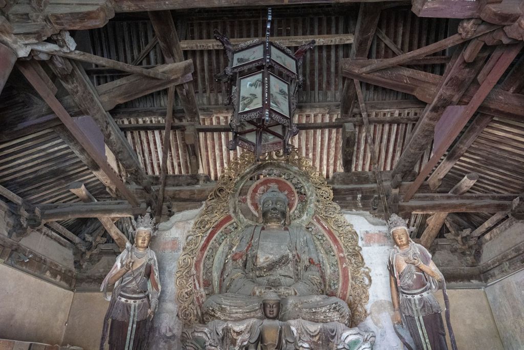 Miniature of Upper Guangsheng Temple, Amitabha Hall (or Mito Hall), seated Buddha