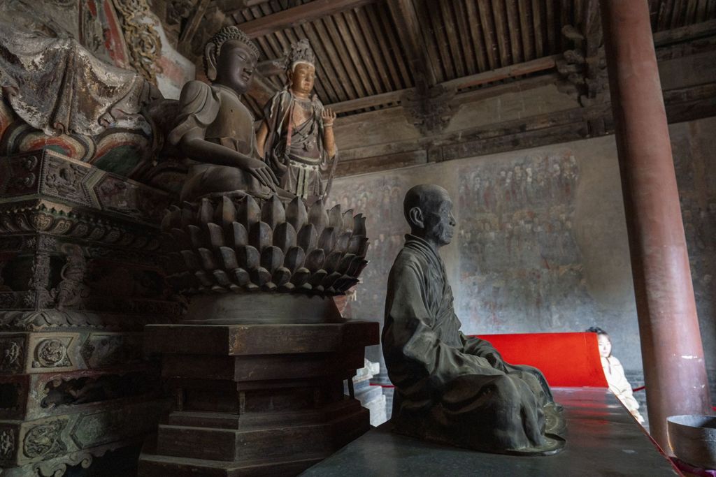 Miniature of Upper Guangsheng Temple, Amitabha Hall (or Mito Hall), seated Buddha