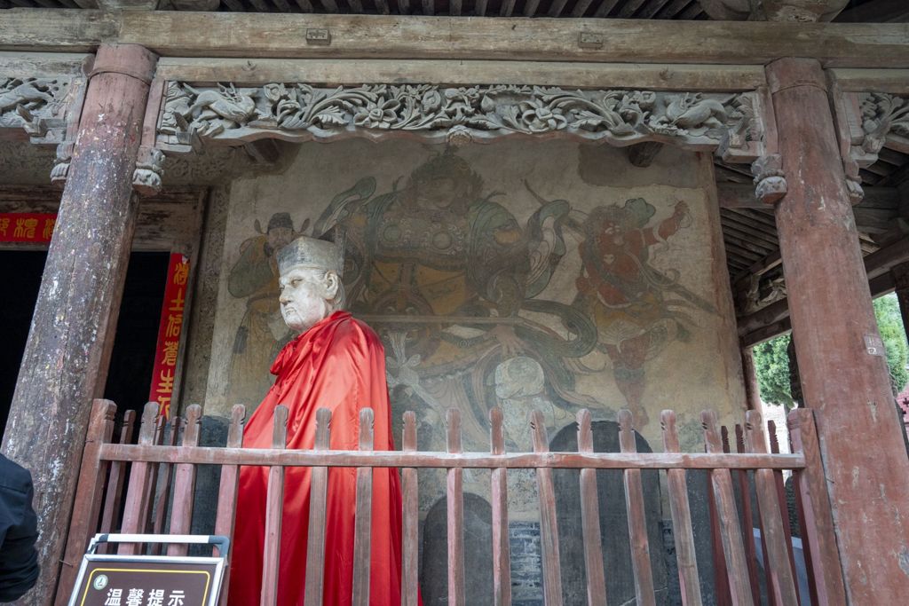 Miniature of Water God's Temple (Shuishen Temple) of the Guangsheng Monastery, Ming Ying King Hall (or Mingyingwang Temple), fresco