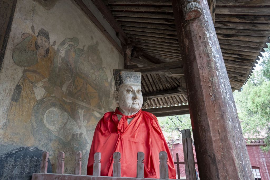 Miniature of Water God's Temple (Shuishen Temple) of the Guangsheng Monastery, Ming Ying King Hall (or Mingyingwang Temple), fresco