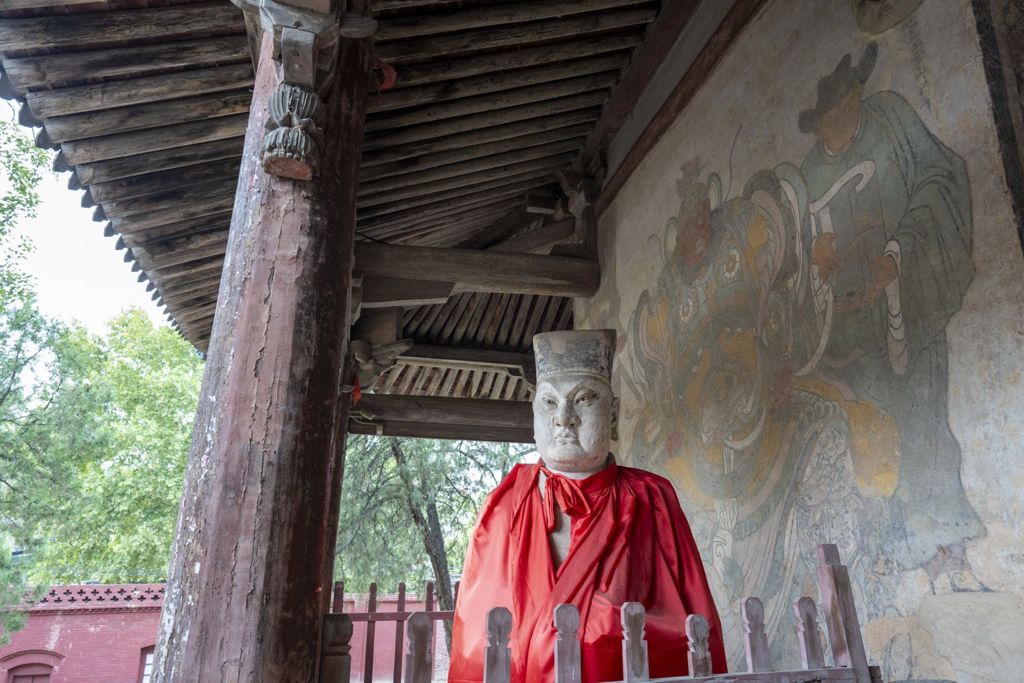 Miniature of Water God's Temple (Shuishen Temple) of the Guangsheng Monastery, Ming Ying King Hall (or Mingyingwang Temple), fresco