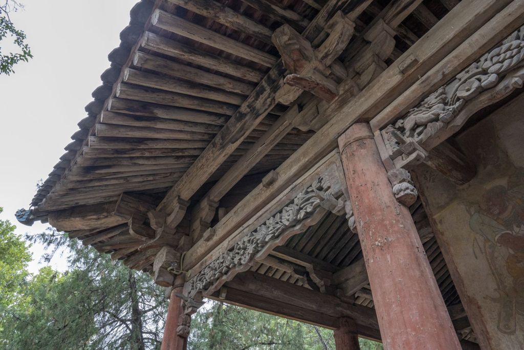 Miniature of Water God's Temple (Shuishen Temple) of the Guangsheng Monastery, Ming Ying King Hall (or Mingyingwang Temple), eave