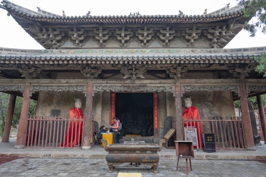 Miniature of Water God's Temple (Shuishen Temple) of the Guangsheng Monastery, Ming Ying King Hall (or Mingyingwang Temple), façade