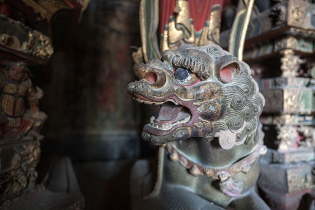 Miniature of Upper Guangsheng Temple, Vairocana Hall (or Pilu Temple or Tianzhongtian Temple), Buddha Triad