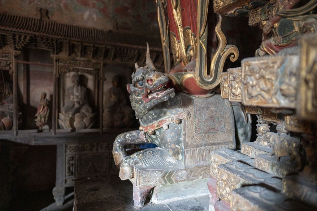 Miniature of Upper Guangsheng Temple, Vairocana Hall (or Pilu Temple or Tianzhongtian Temple), Buddha Triad's throne base