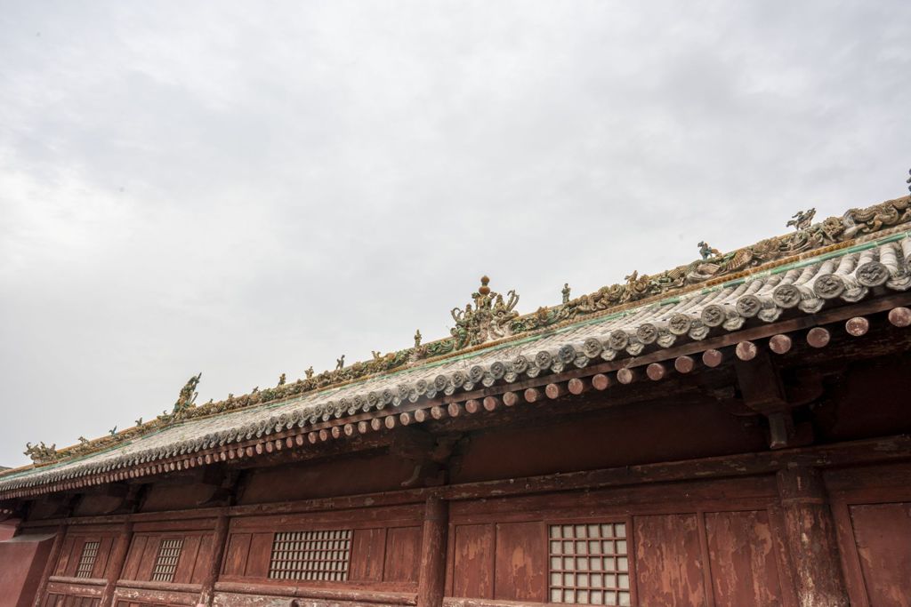 Miniature of Upper Guangsheng Temple, Vairocana Hall (or Pilu Temple or Tianzhongtian Temple), eaves