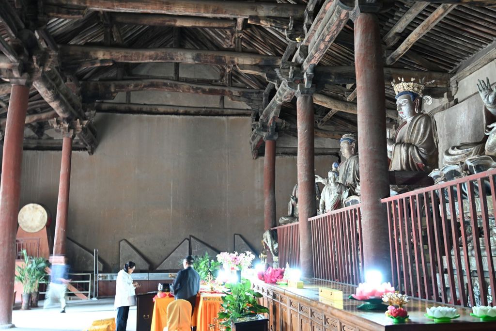 Miniature of Lower Guangsheng Temple, back hall (or Daxiong Bodian), west wall