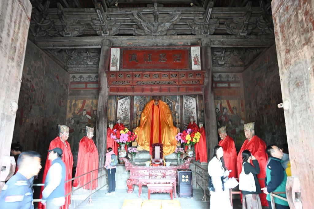 Miniature of Water God's Temple (Shuishen Temple) of the Guangsheng Monastery, Ming Ying King Hall (or Mingyingwang Temple), interior