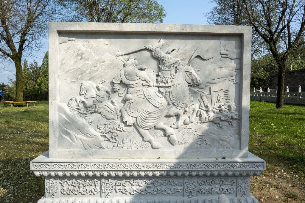 Miniature of Six Steeds of Zhao Mausoleum ("Zhaoling Liujun"), stone relief