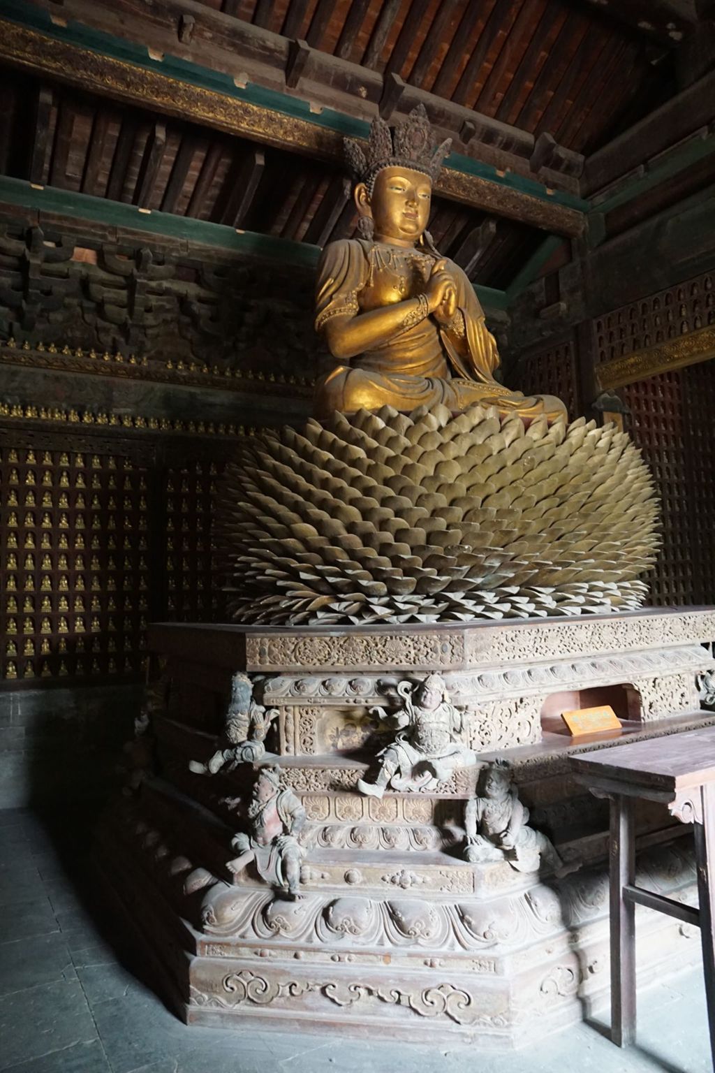 Miniature of Buddha Triad from Wanfo Pavilion (Wanfoge, Ten Thousand Buddhas Pavilion), Vairocana Buddha