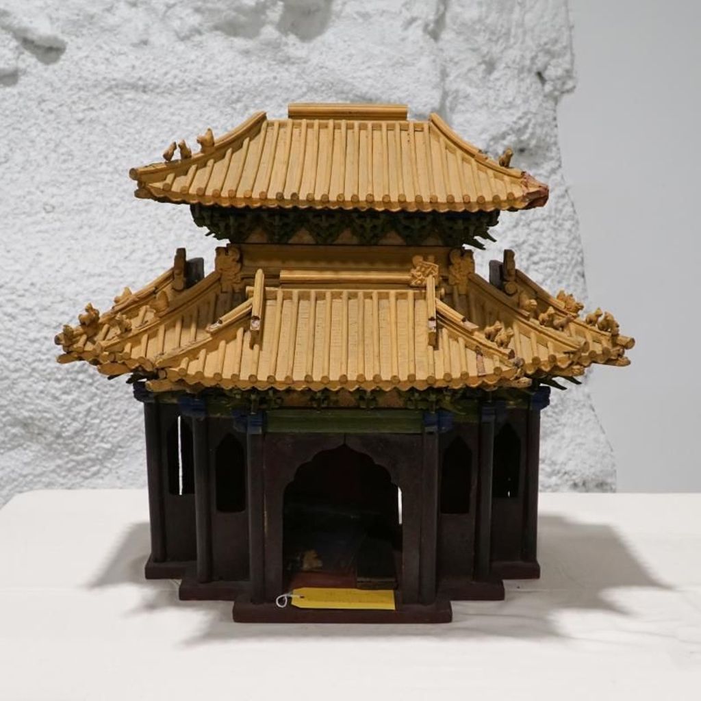 Miniature of Coffered Ceiling from Wanfo Pavilion (Wanfoge, Ten Thousand Buddhas Pavilion), pagoda from tiangong louge