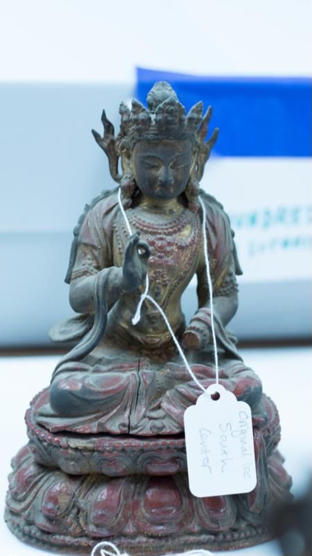 Miniature of Coffered Ceiling from Zhihua Hall (Zhihuadian, Hall of Transforming Wisdom), crowned small Buddha