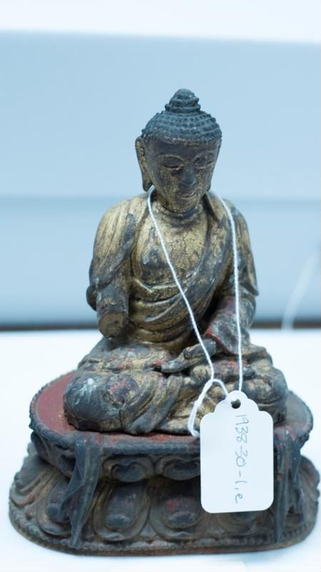 Miniature of Coffered Ceiling from Zhihua Hall (Zhihuadian, Hall of Transforming Wisdom), crowned small Buddha