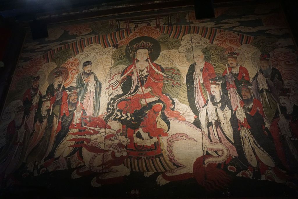 Miniature of Dizang Bodhisattva with the Ten Kings of Hell Mural from Zhihua Hall (Zhihuadian, Hall of Transforming Wisdom), full mural