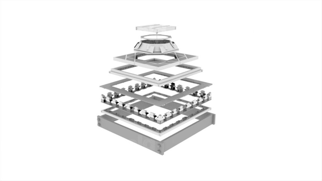 Miniature of Coffered Ceiling from Wanfo Pavilion (Wanfoge, Ten Thousand Buddhas Pavilion), ceiling model digital reconstruction