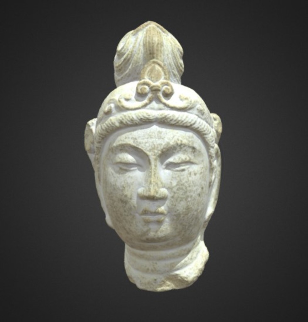 Miniature of Bodhisattva Head, 3D model