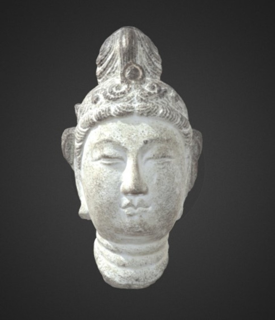 Miniature of Bodhisattva Head, 3D model