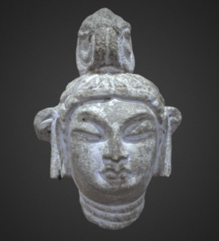 Miniature of Bodhisattva Head, 3D model