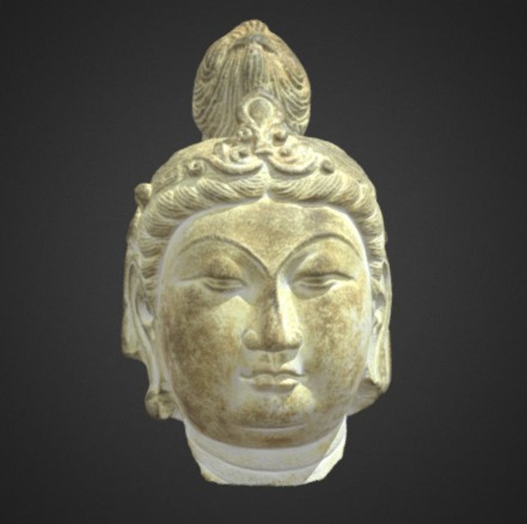 Miniature of Bodhisattva Head, 3D model