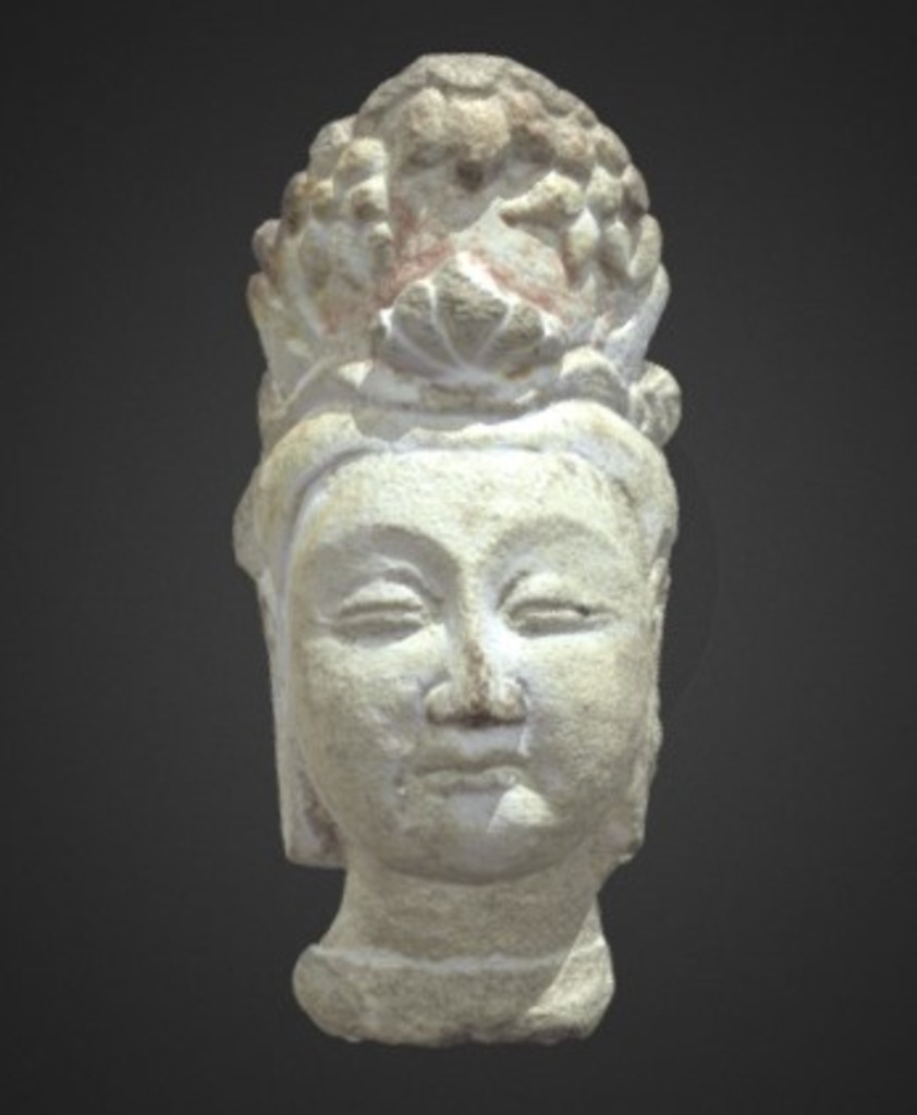 Miniature of Bodhisattva Head, 3D model