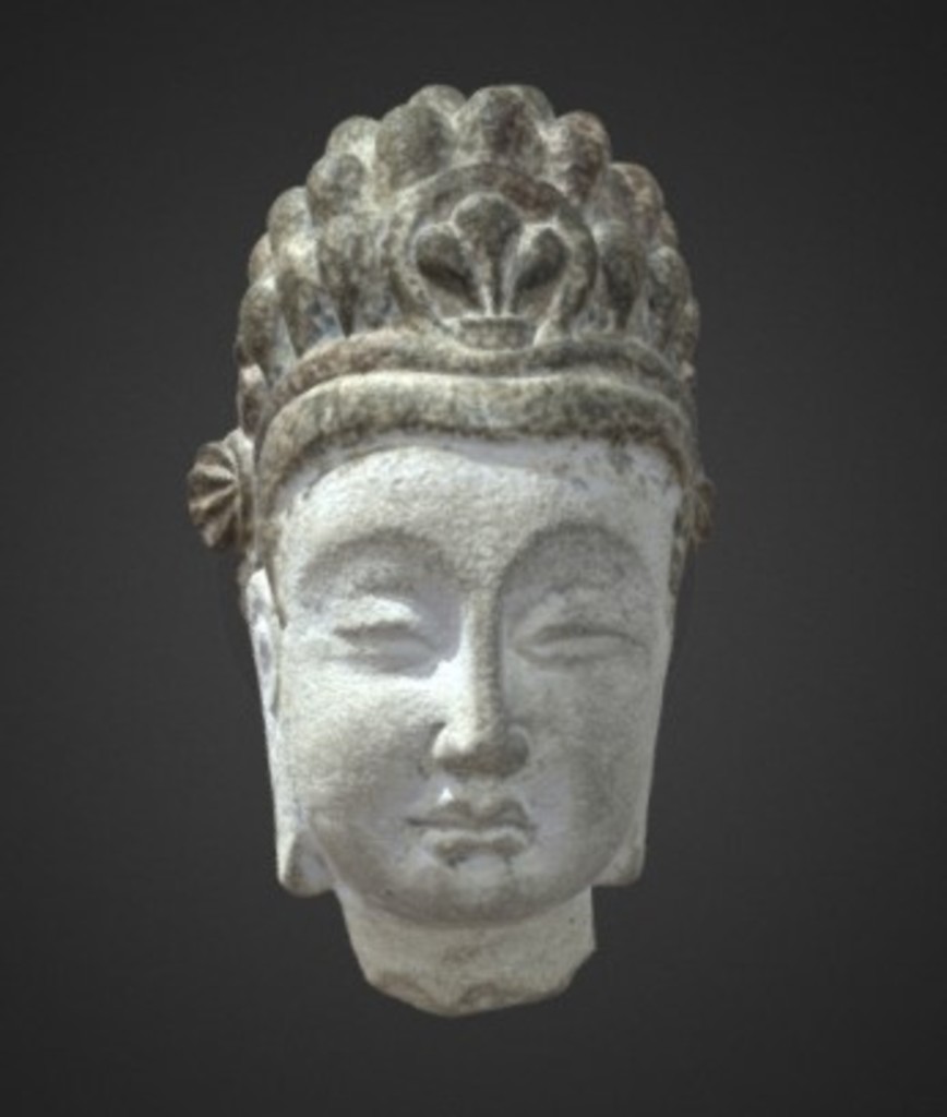 Miniature of Bodhisattva Head, 3D model