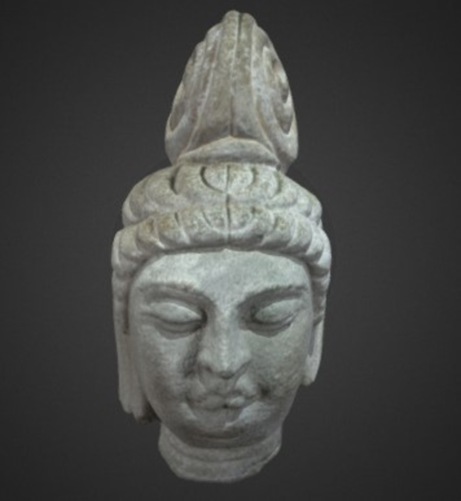 Miniature of Bodhisattva Head, 3D model