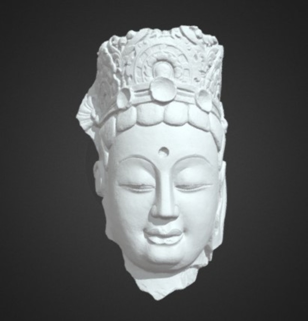 Miniature of Bodhisattva Head, 3D model