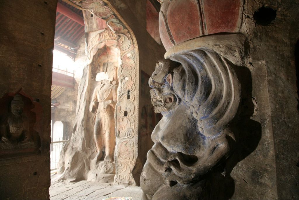 Miniature of Northern Xiangtangshan, Middle Cave, monster