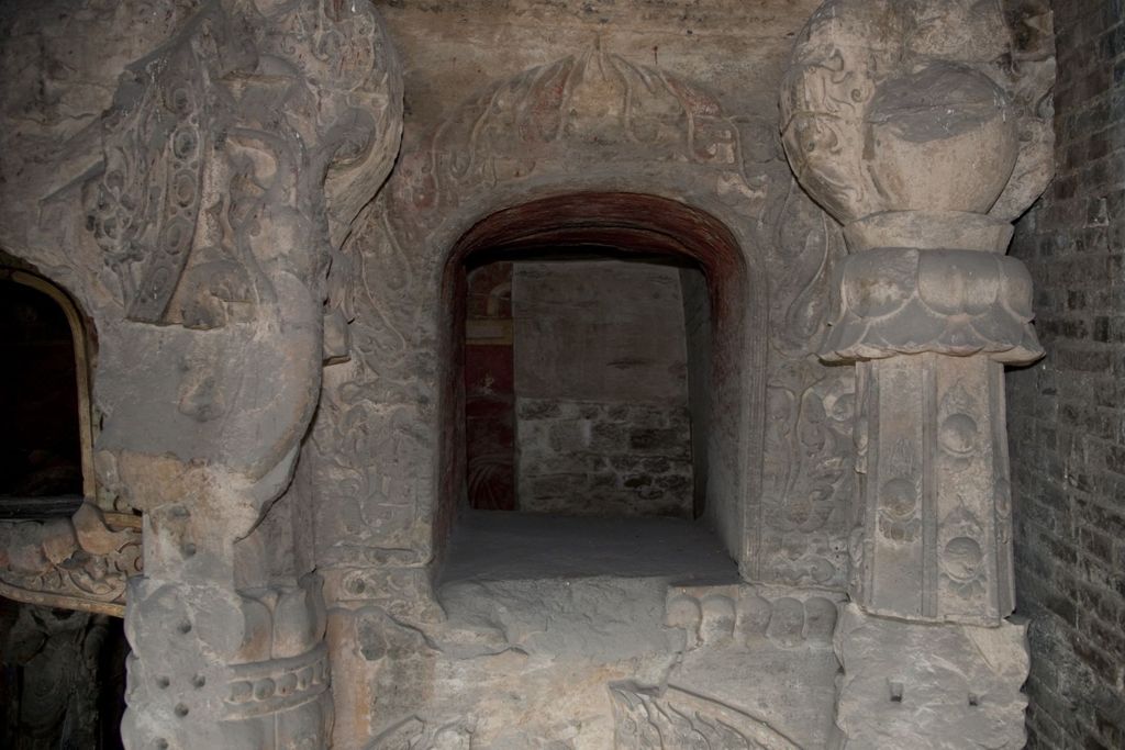 Miniature of Northern Xiangtangshan, Middle Cave, façade